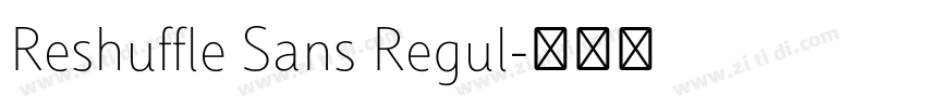 Reshuffle Sans Regul字体转换